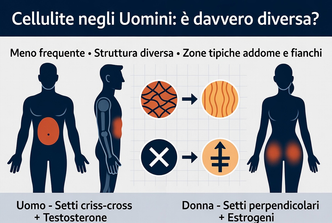 Cellulite negli uomini: è diversa?